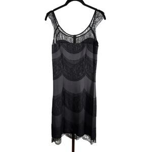 Sophene Black & Gray Lace Dress Size XS